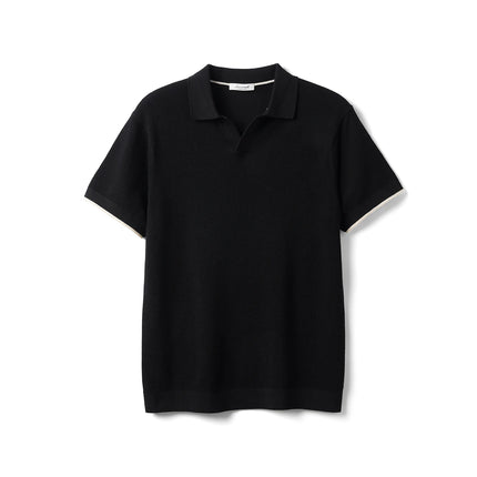 SIMWOOD | 14-Gauge Knit Short Sleeve Polo T-Shirts Men Tops