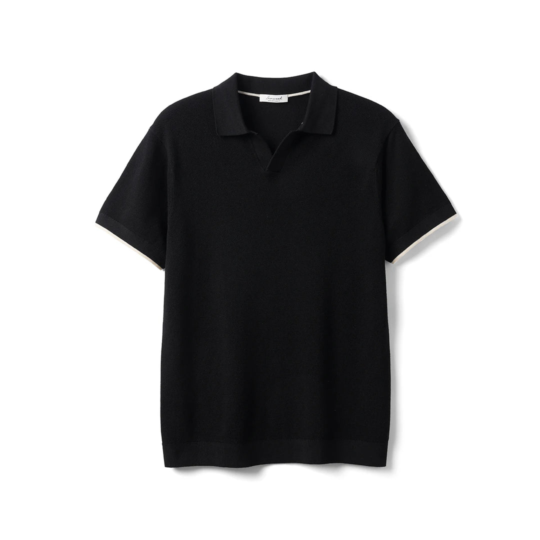 Summer Polo T-Shirts Men Tops Knit Short Sleeve-HighTouch