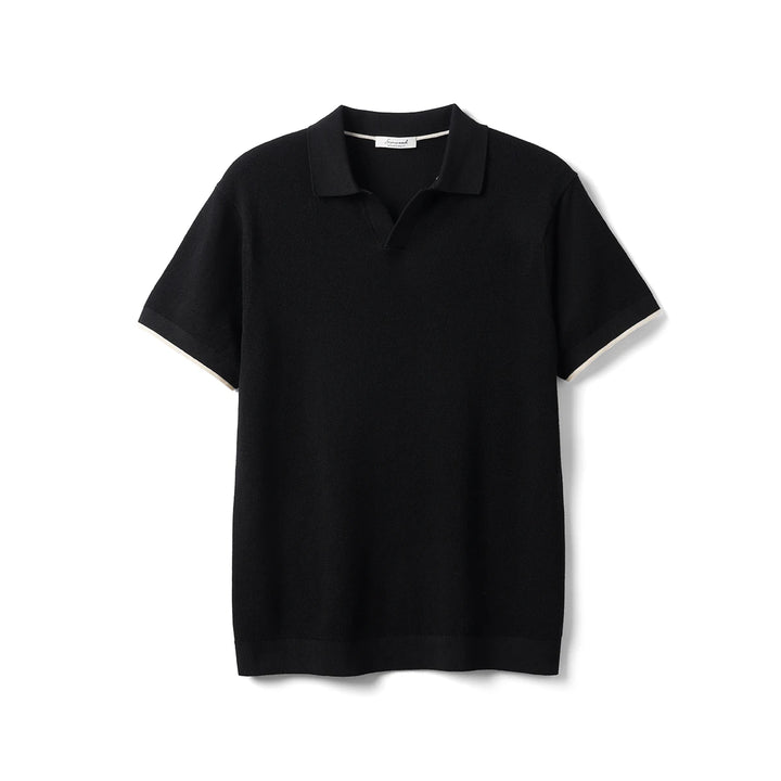 Summer Polo T-Shirts Men Tops Knit Short Sleeve-HighTouch