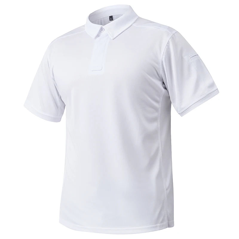 Men’s Short Sleeve Tactical Polo – Lightweight Performance & Outdoor Utility Shirt-HighTouch