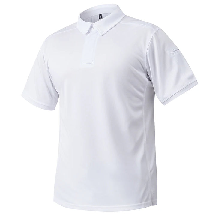 Men’s Short Sleeve Tactical Polo – Lightweight Performance & Outdoor Utility Shirt-HighTouch