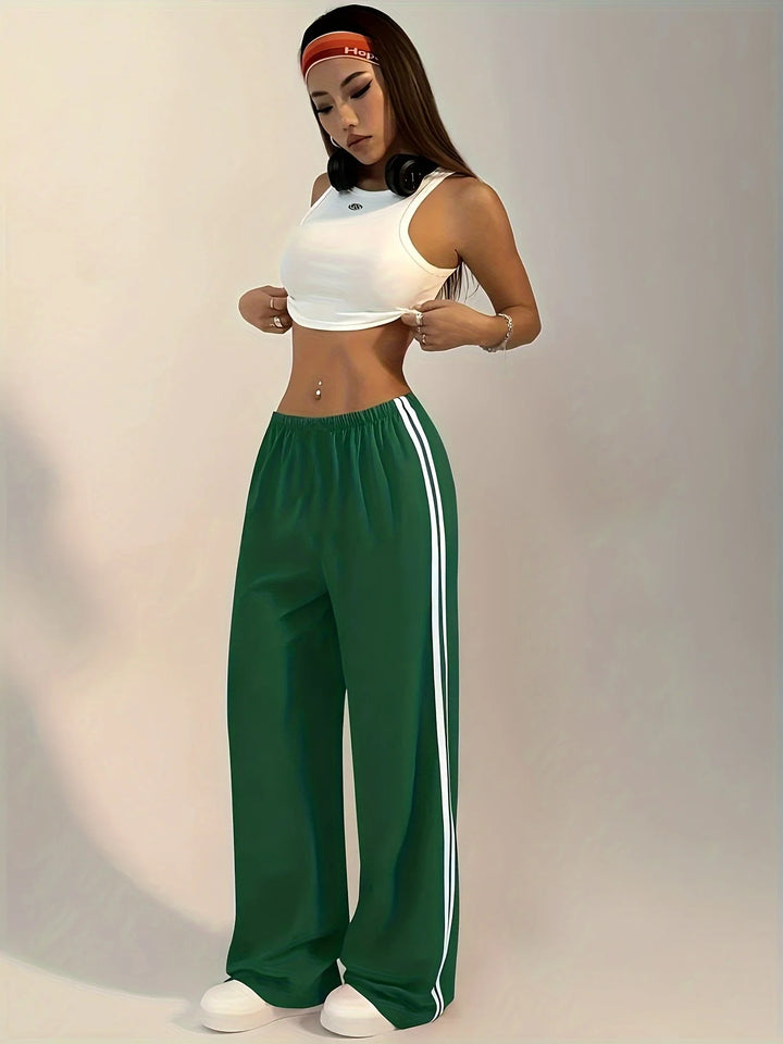 Women’s Casual Long Solid-Color Trousers-HighTouch