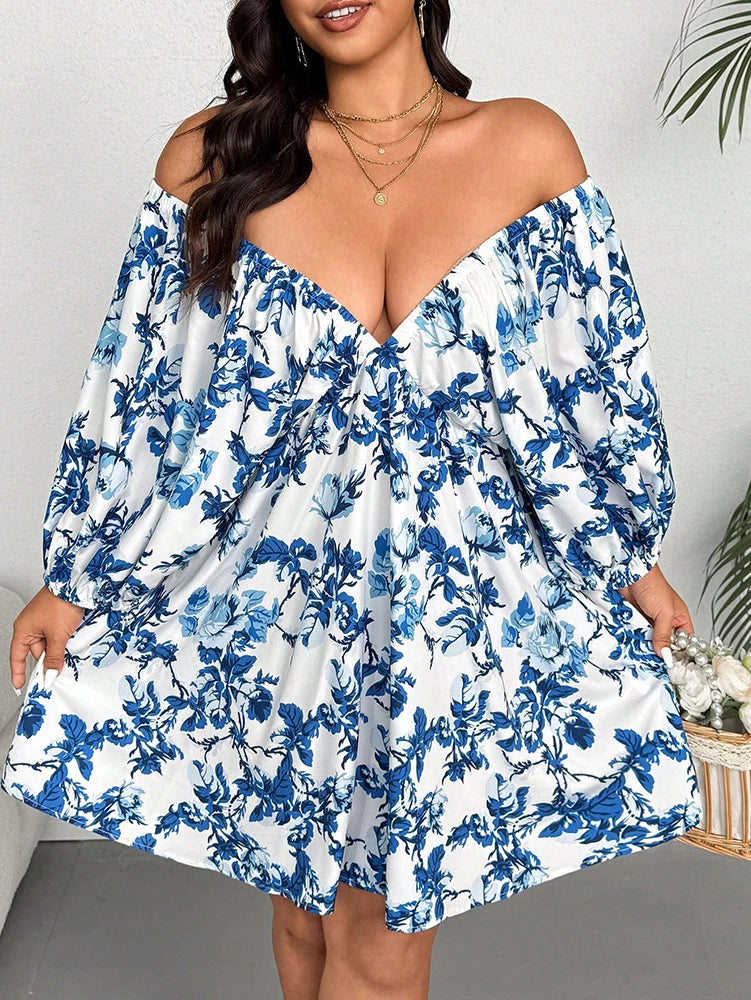 Floral Print Vacation Dress Women's Casual Elegant Maxi Dress for Summer