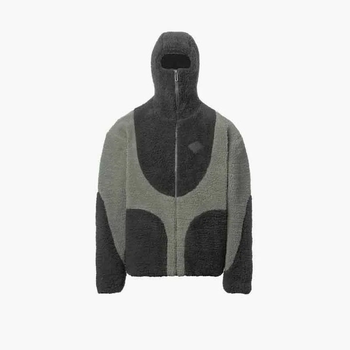 Unisex Color-Blocked Stand-Collar Fleece Jacket – Y2K Streetwear-HighTouch