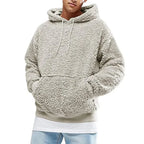 Solid Plush Y2K Streetwear Hoodie Men-HighTouch