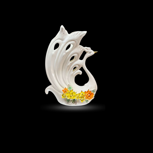 White Rose Decorative Swan