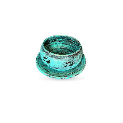 Sea Green Ceramic Bowl+Plate