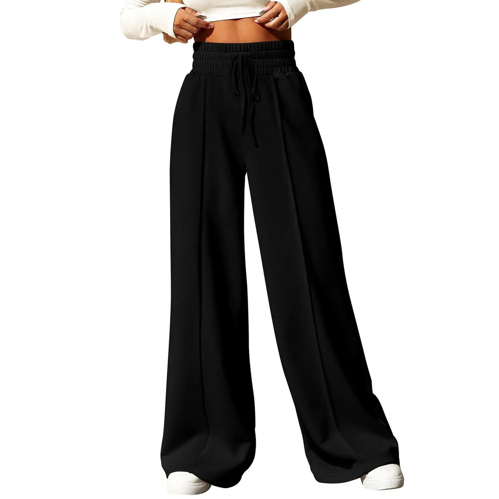 High‑Waisted Drawstring Wide‑Leg Sweatpants – Casual, Comfy & Chic