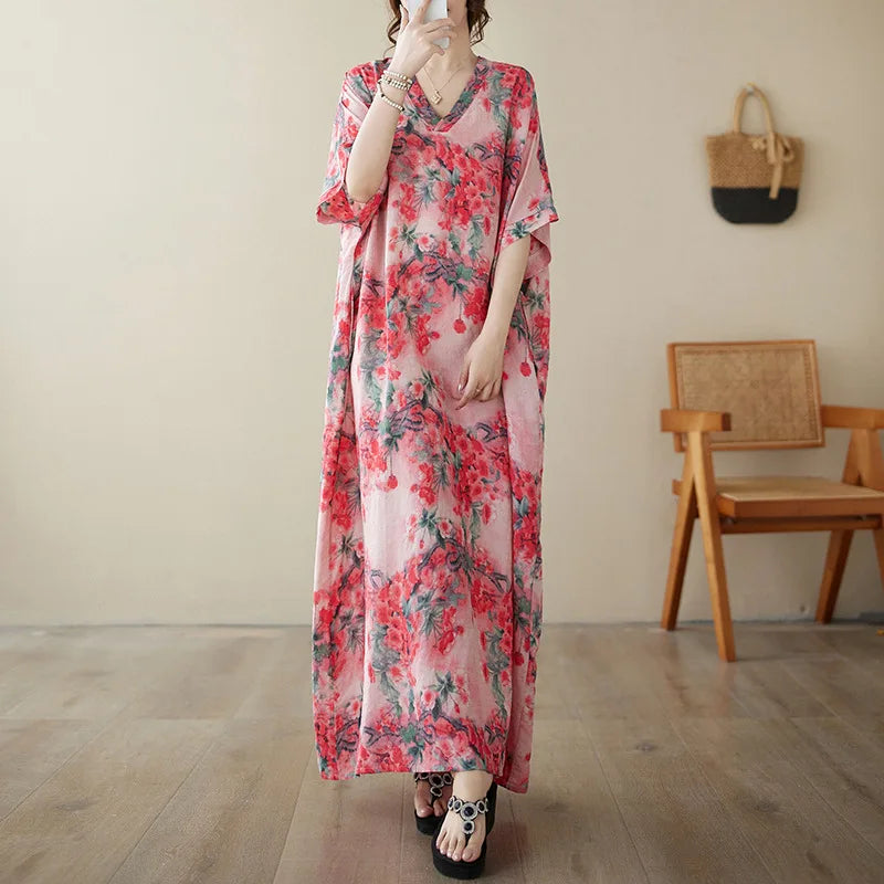 Bohemian Ethnic Summer Dress – Vintage Loose Streetwear-HighTouch