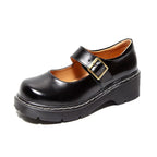Vintage Buckle Mary Janes Women Loafers-HighTouch
