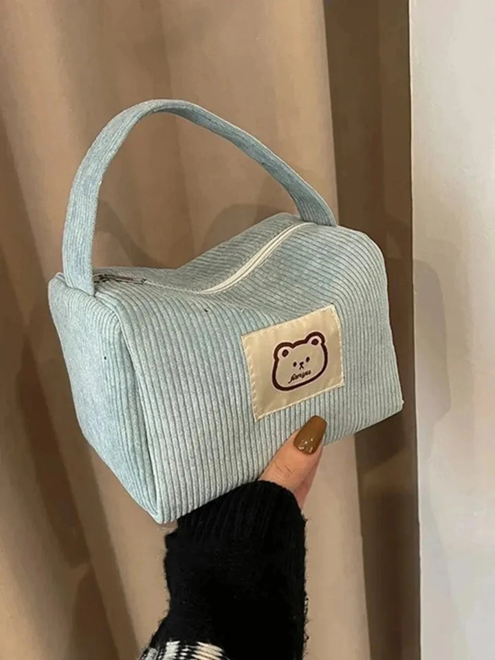 Large Capacity Makeup Bag for Women - Soft Plush Cosmetic Organizer-HighTouch