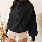 Women's Zip-Up Lazy Style Hoodie-HighTouch