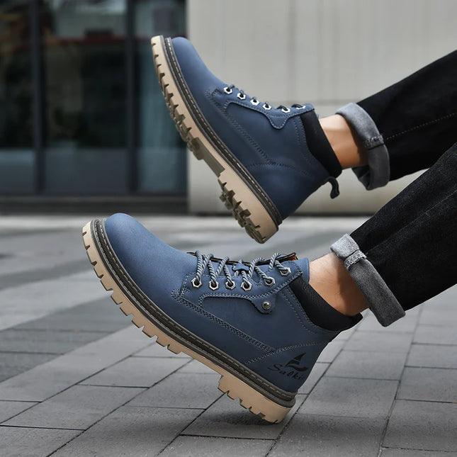 Handmade Leather Ankle Winter Boots UK