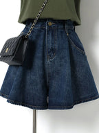 High Waist Denim Shorts Women – S-3XL Wide Leg Summer Fit-HighTouch