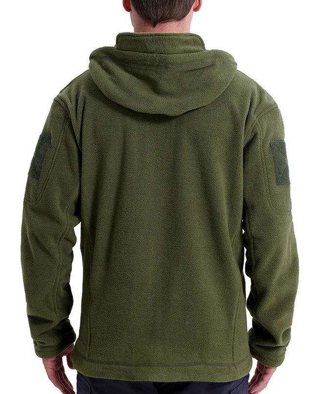 Tactical Hooded Fleece Jacket Men – Warm Military Multi-Pocket Winter Coat