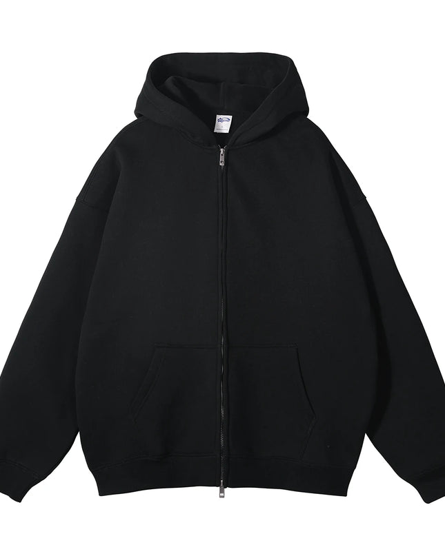Premium Heavyweight Fleece Double‑Zip Cardigan Hoodie UK