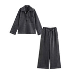 Women’s High-Waist Denim 2-Piece Set-HighTouch