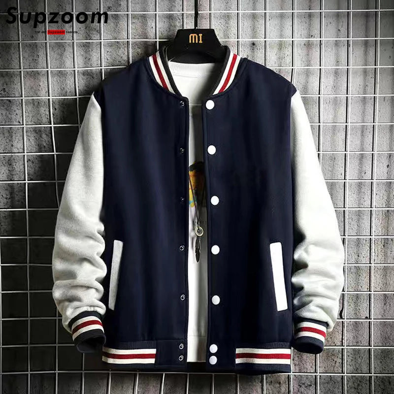 Supzoom Men’s Fleece Bomber Jacket-HighTouch