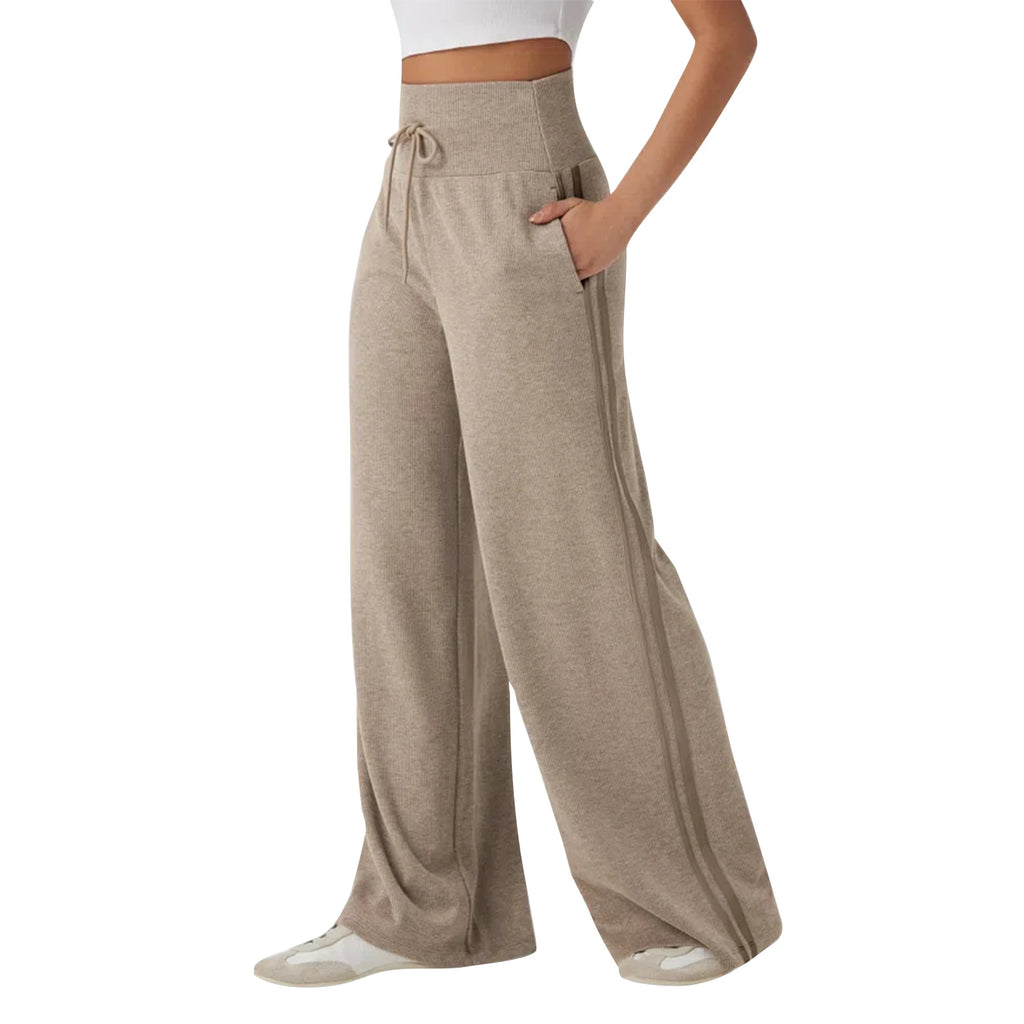 Women’s High-Waisted Wide-Leg Sports Pants-HighTouch