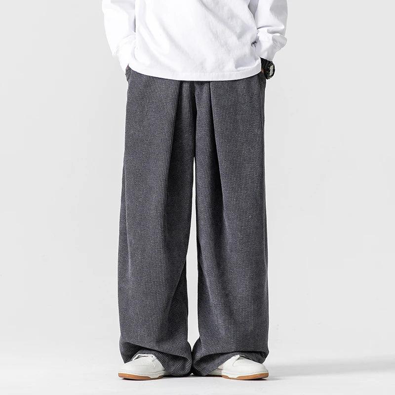 Men's Wide-Leg Corduroy Pants – 90s Style