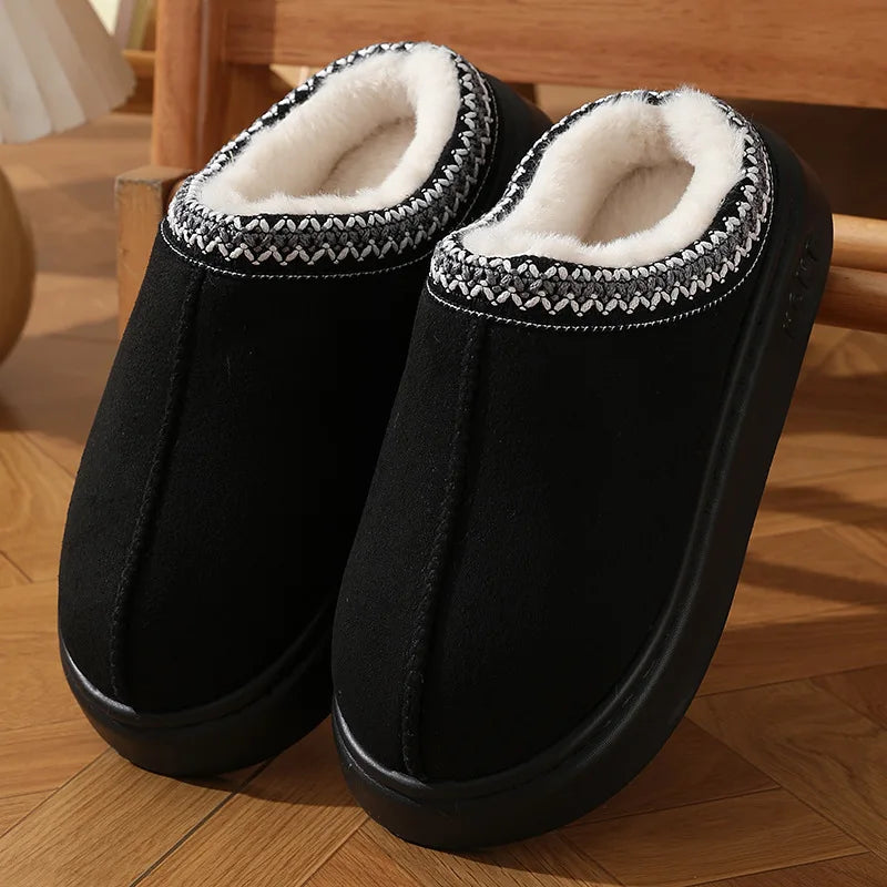 New Fluffy Slippers Women House Flats Fashion Plush Winter Designer Shoes-HighTouch