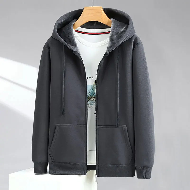 Big & Tall Zip-Up Hoodie Men-HighTouch