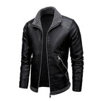 Men’s Slim High-Quality PU Leather Motorcycle Jacket-HighTouch