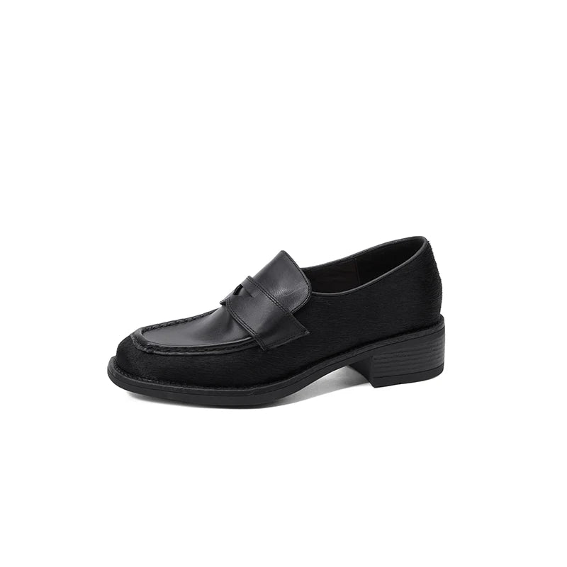 Leopard Leather Loafers