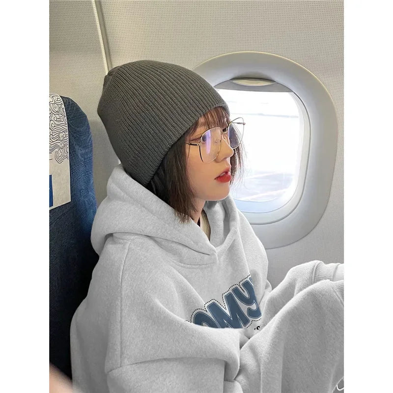 Loose Oversize Cotton Hoodie – Draped Casual Style for Spring & Autumn