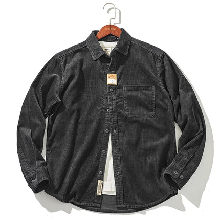 Thick Corduroy Shirt Jacket Men – Slim Fit Autumn Winter Outerwear