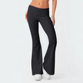High-Waist Korean-Style Flared Yoga Pants – Autumn Fit & Everyday Com-HighTouch