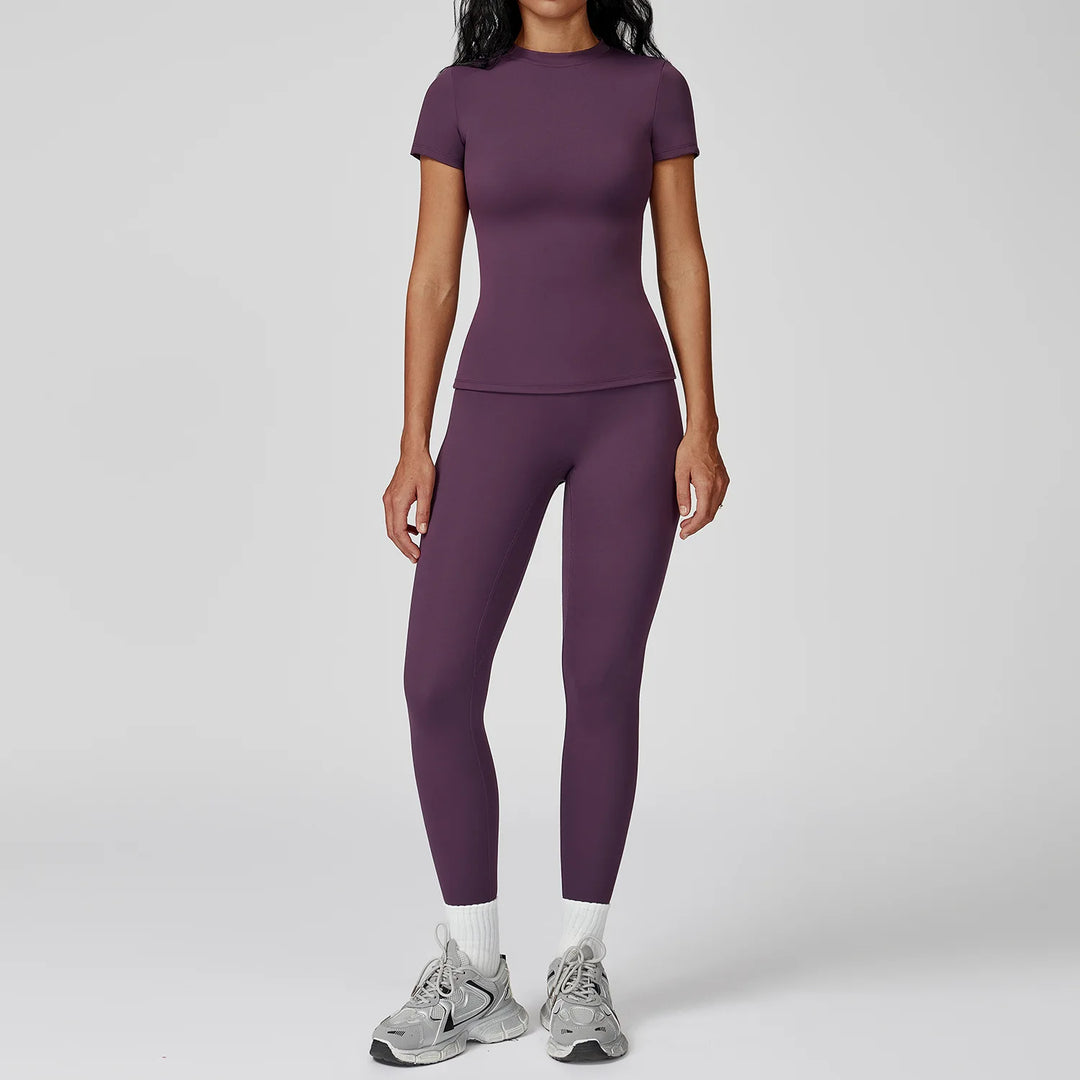 Women High Waist Yoga Set 2 Piece Fitness Gym Wear-HighTouch