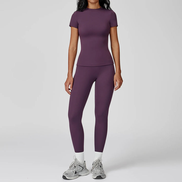 Women High Waist Yoga Set 2 Piece Fitness Gym Wear-HighTouch