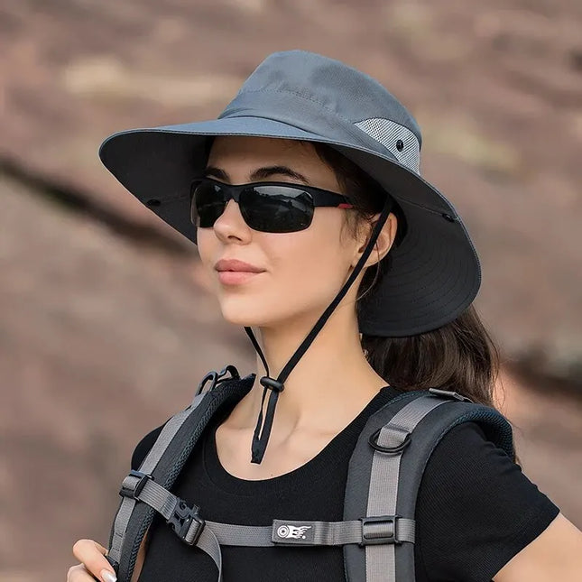 Xinbaoguan Foldable Ponytail Sun Hat – Breathable 100% Polyester UV Protection