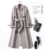 Phantasy Women’s Lace-Up British Style Trench Coat-HighTouch