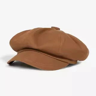 Vintage Cotton Beret / Octagonal Newsboy Cap – Unisex Adjustable
