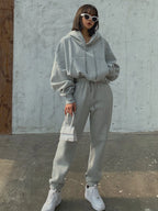 Women’s Fleece Tracksuit Set – Soft Hoodie & Jogger Pants for Cozy Style-HighTouch