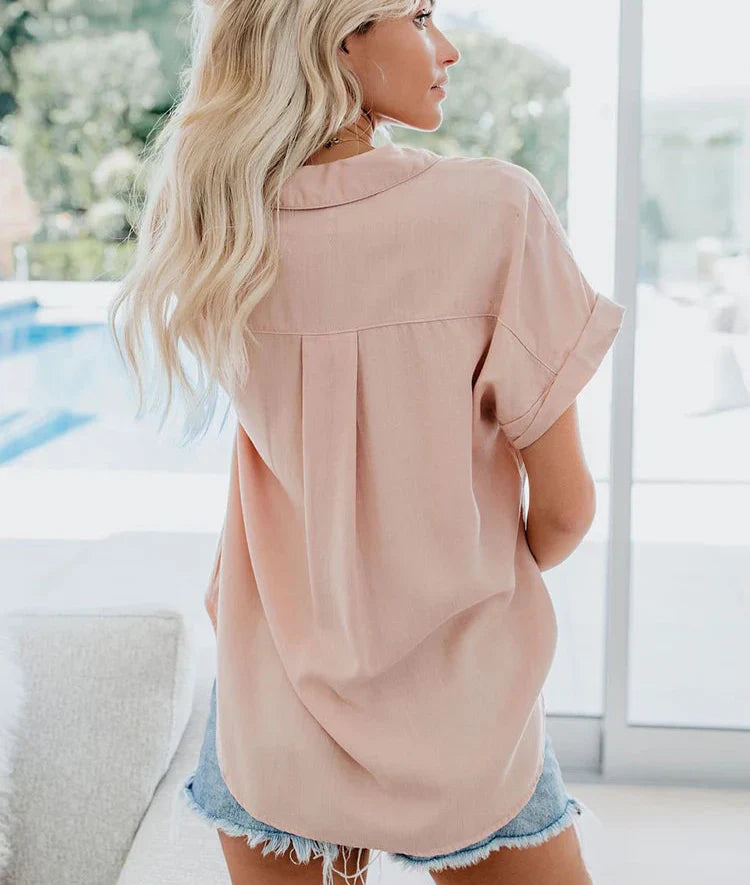 Aletta Relaxed Linen Blouse Luxe