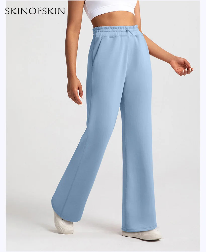 High Waist Wide Leg Sweatpants Women