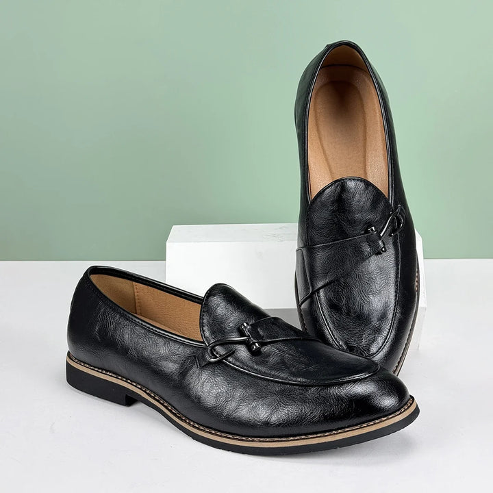 Men's Leather Bit Loafers | Classic Horsebit Dress Slip-On Shoes