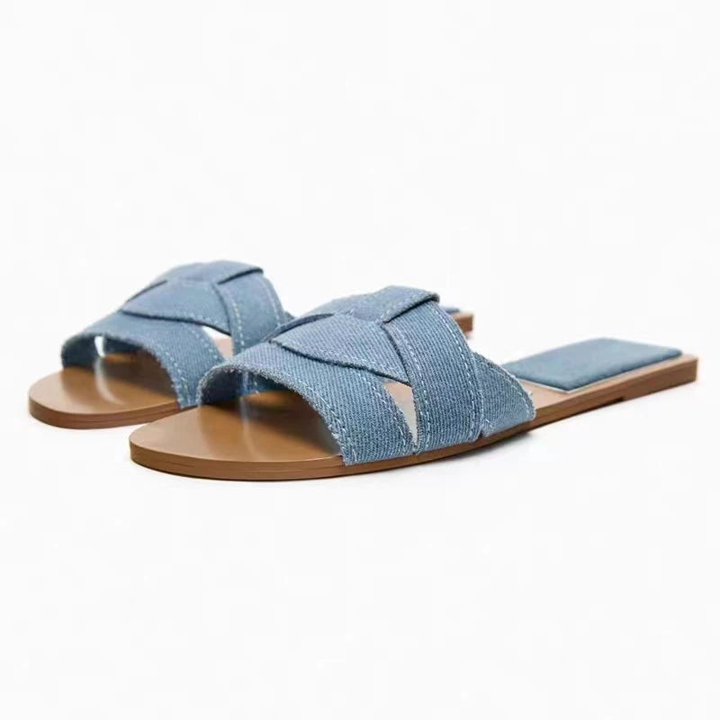 Women’s Breathable Summer Flat Slides-HighTouch