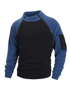 Stand-Up Collar Fitted Long-Sleeve Pullover Hoodie for Men-HighTouch