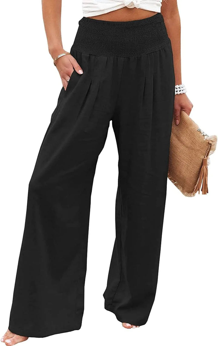 Comfort & Style – Cotton Pull-On Casual Pants for Women-HighTouch