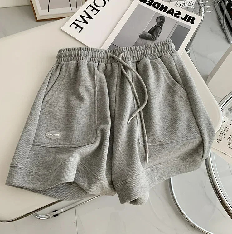Women’s Drawstring Wide Leg Shorts – Comfortable Casual Summer-HighTouch