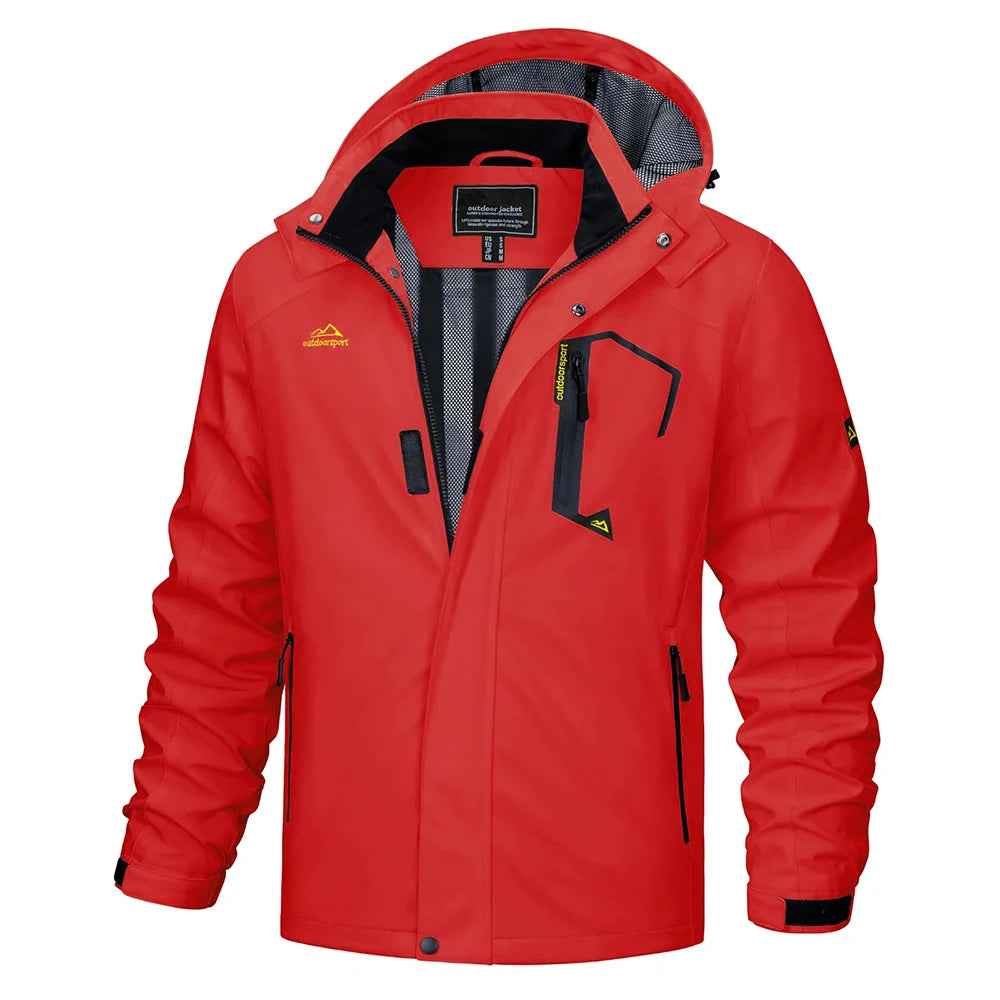 Men's Lightweight Mesh-Lined Waterproof Windbreaker Jacket-HighTouch