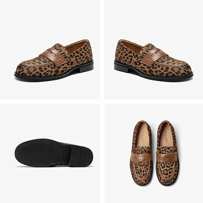 Leopard Penny Loafers UK