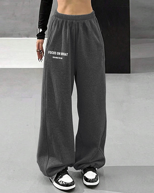 Mia Muse High-Waist Wide-Leg Pants – All‑Season Korean Casual Trousers