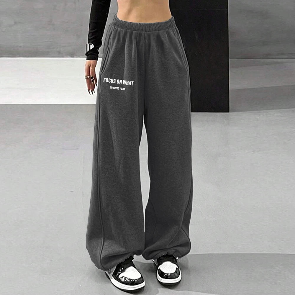 Mia Muse High-Waist Wide-Leg Pants – All‑Season Korean Casual Trousers