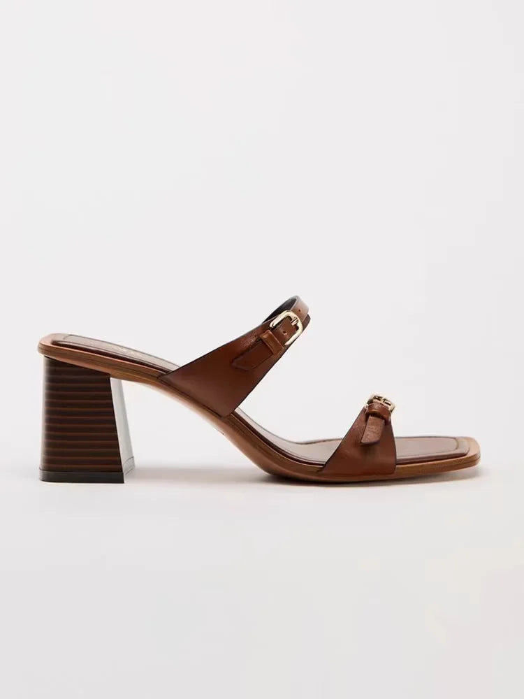 Bow-Decorated Roman Sandals