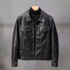 Korean-Style Slim PU Motorcycle Jacket for Men-HighTouch